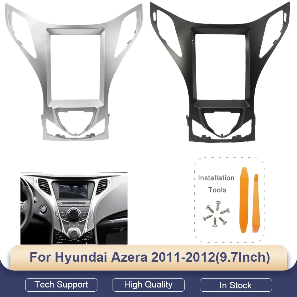 

For Hyundai Azera 2011-2012 9.7 Inch For Tesla Style Car Radio Fascias Android GPS MP5 Stereo Player Head Unit Panel Dash Frame
