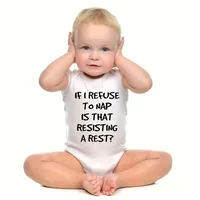 If I Refuse To Take A Nap Is That Resisting A Rest Newborn Bodysuit Pregnancy Announcement Clothes Baby Coming Soon Gifts 3