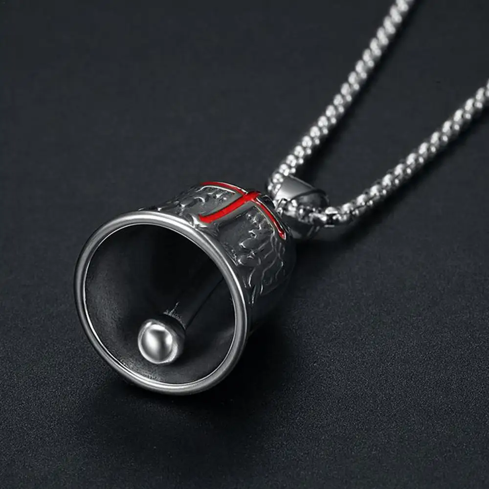 Retro Punk Stil Wächter Glocke Motorrad Glocken männer Kreuz Glück Glocke Engel Flügel Ritter Glocke Metall Anhänger Motorrad Zubehör – Detail 7