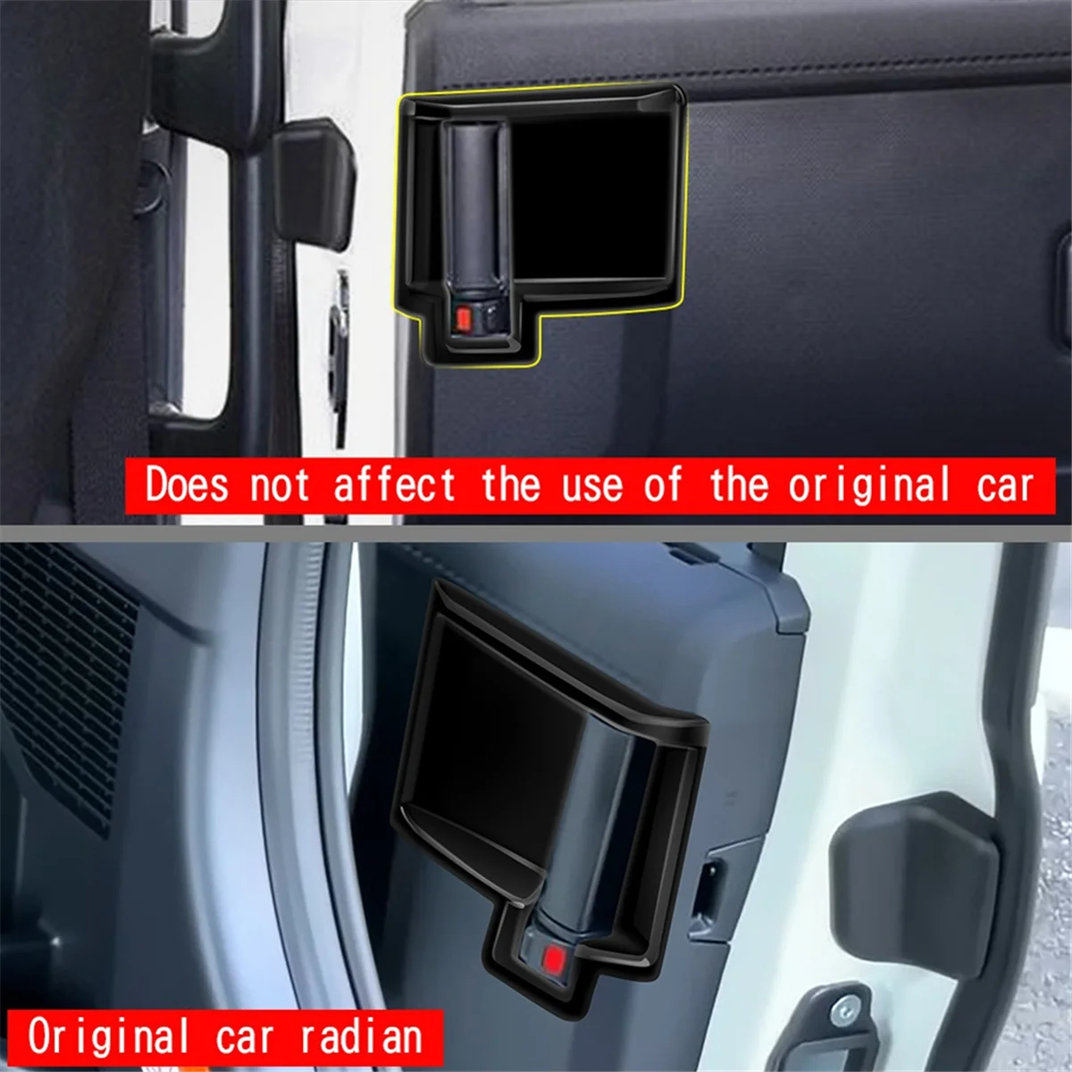 Autocollant de garniture de cadre de poignée de porte centrale de voiture, bande décorative de poignée intérieure pour Toyota ROOMY 2022, noir brillant
