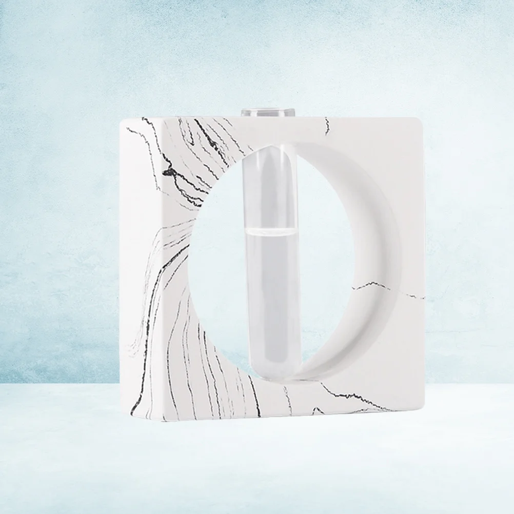 

Transparent Hydroponic Marble Texture Glass Tube Vase Creative Flower Arranging Container Cement Glass Tube Vase Decor for Home