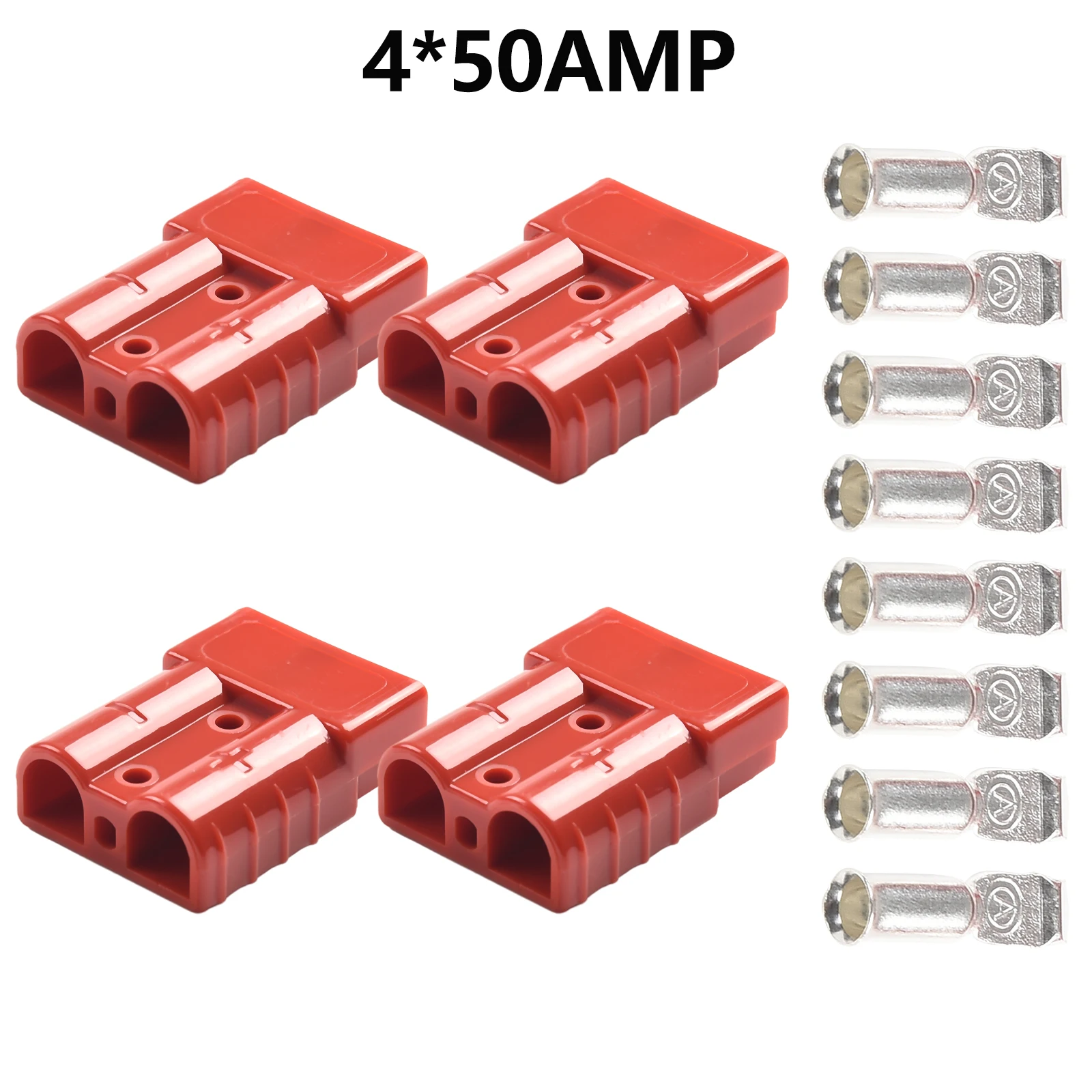 4/ 6pcs Connectors For Anderson- Style Plug DC Power 12v/24v 50AMP Solar Caravan 6AWG Dual Battery Systems