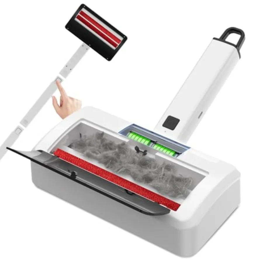 

Pet Hair Remover for Carpet Reusable Pet Hair Remover 44 Inch Adjustable Handle Electric Dog Cat Hair Removal Tool for Couch Ca