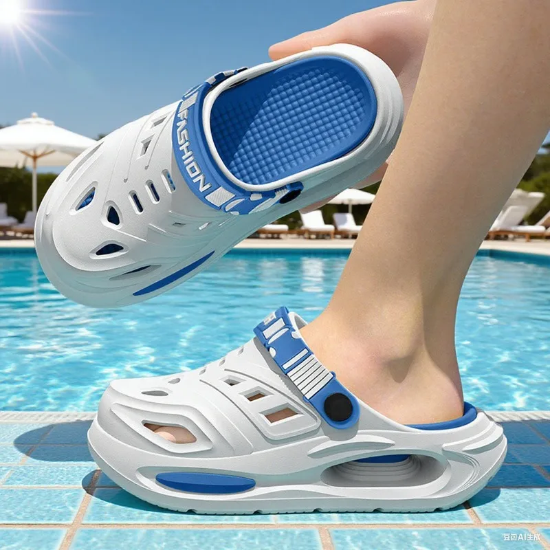 

Мужская и женская обувь в форме пещеры, модные дышащие сандалии со съемными стельками, нескользящие утолщенные мягкие тапочки с мягкой подкладкой