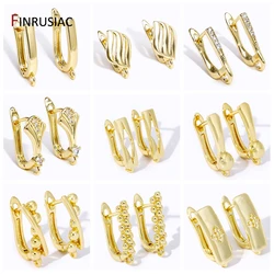 18K Gold Plated Brass Fastener Earrings Hooks Clasps,Earring fixtures,Shvenzy Earwire For DIY Handmade Earrings Making Findings