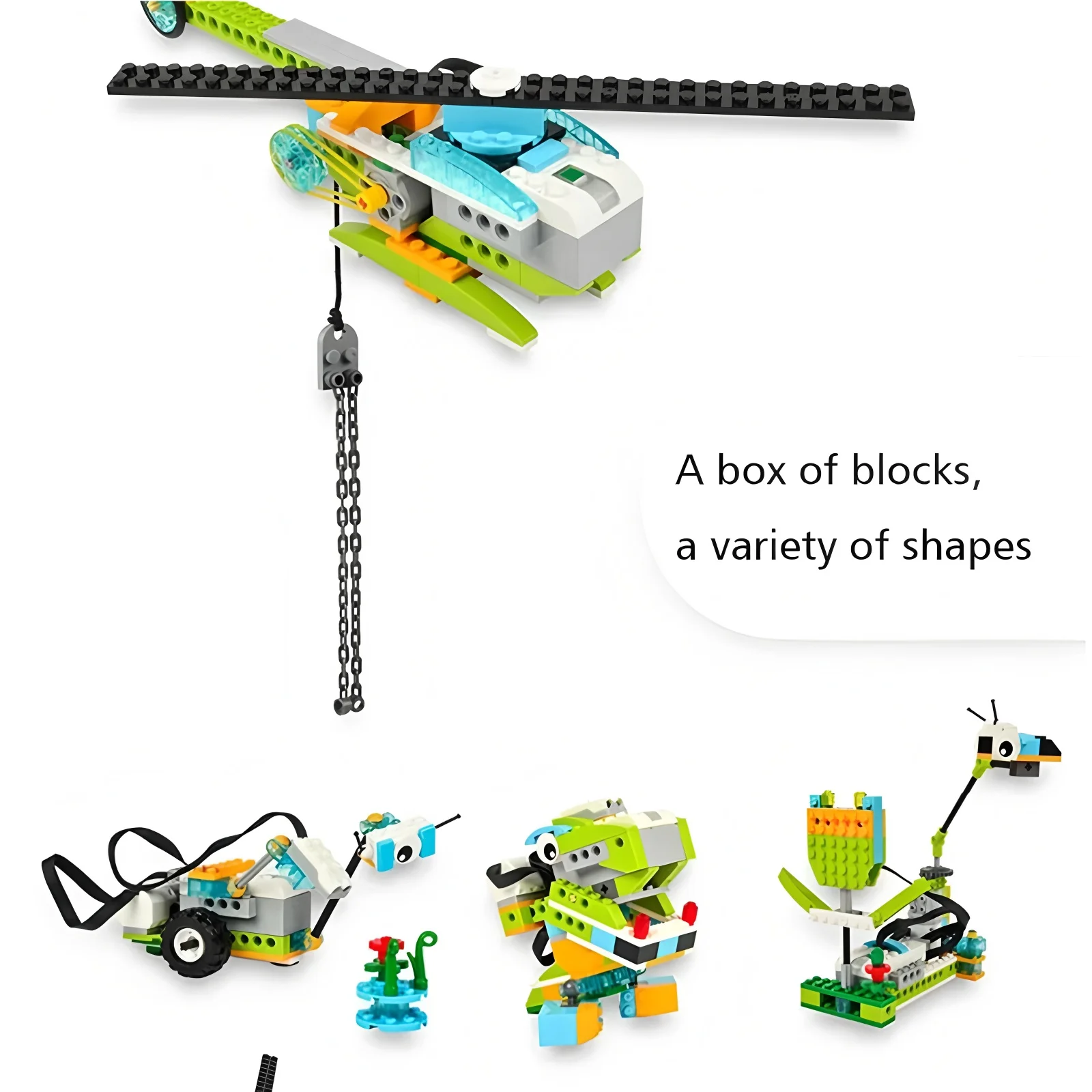DIY geprogrammeerde robotica 45300 elektronische stenen kinderplezier elektrisch STEM-speelgoed compatibel met WEDO2.0 zonder koffer