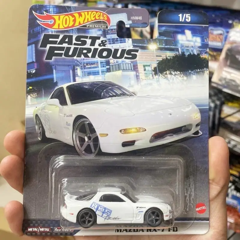 

Original In Stock Hot Wheels Premium Fast & Furious Series MAZDA RX-7 FD Model Cars Toys Boys Holiday Birthday Gifts