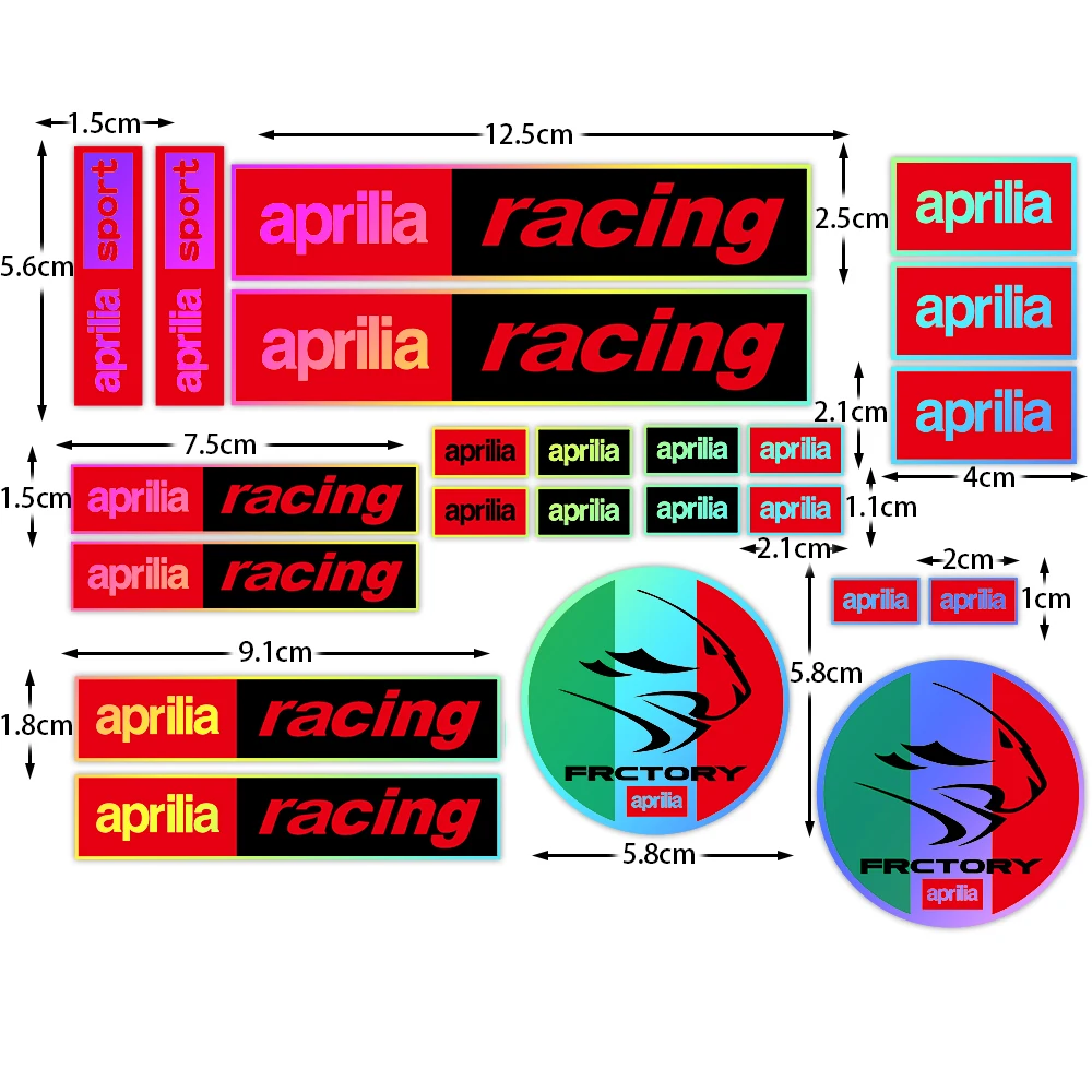 Laser Arco-íris Motocicleta Adesivos, Acessórios Decalque, Body Decor, Tanque de Combustível, Pára-brisas, Capacete, Aprilia RSV4, RS 660, Tuareg 660