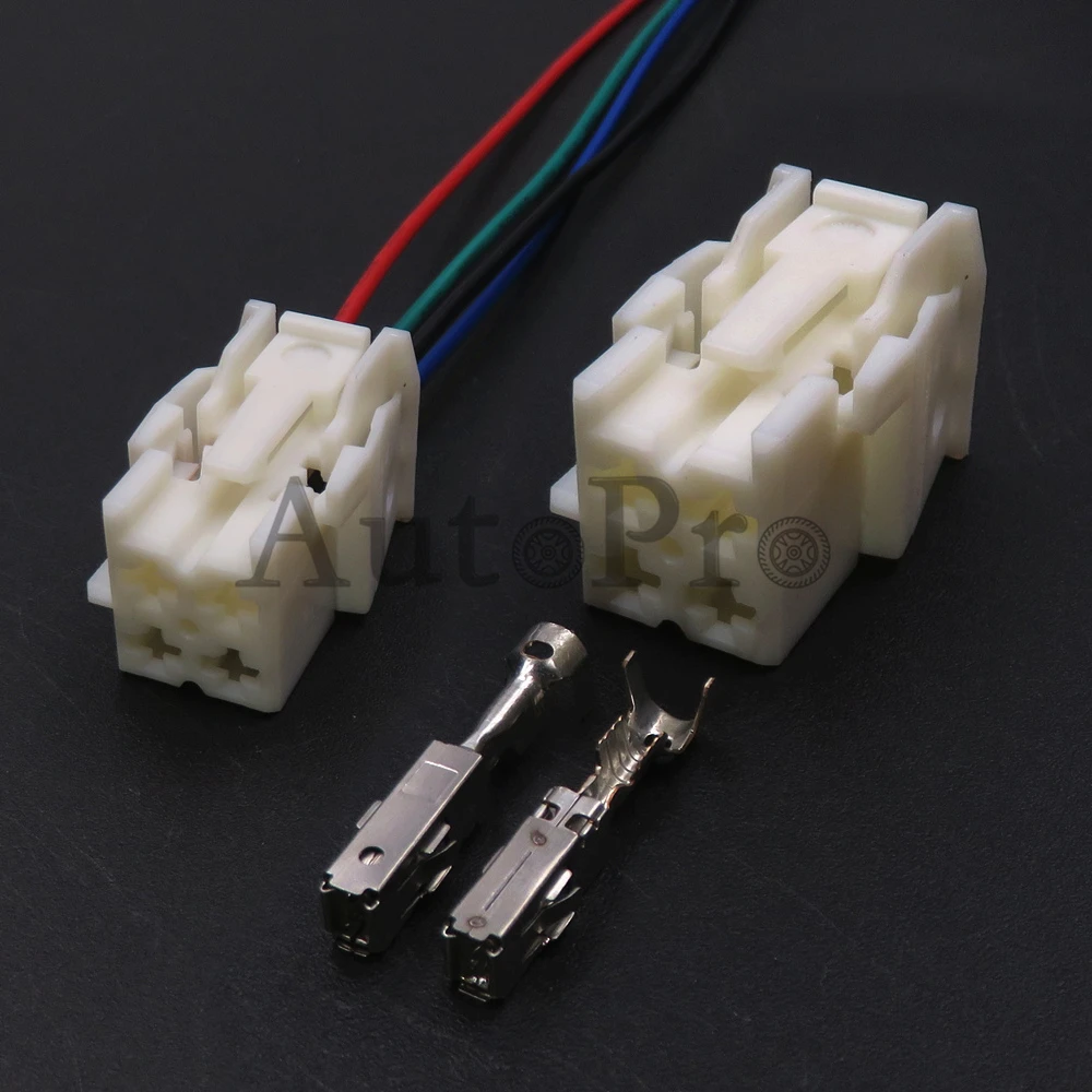 1 Set 4 Hole 2-1670876-2 AC Assembly Auto Wiring Terminal Adaptor Automobile Socket Car Plastic Housing Wire Connector