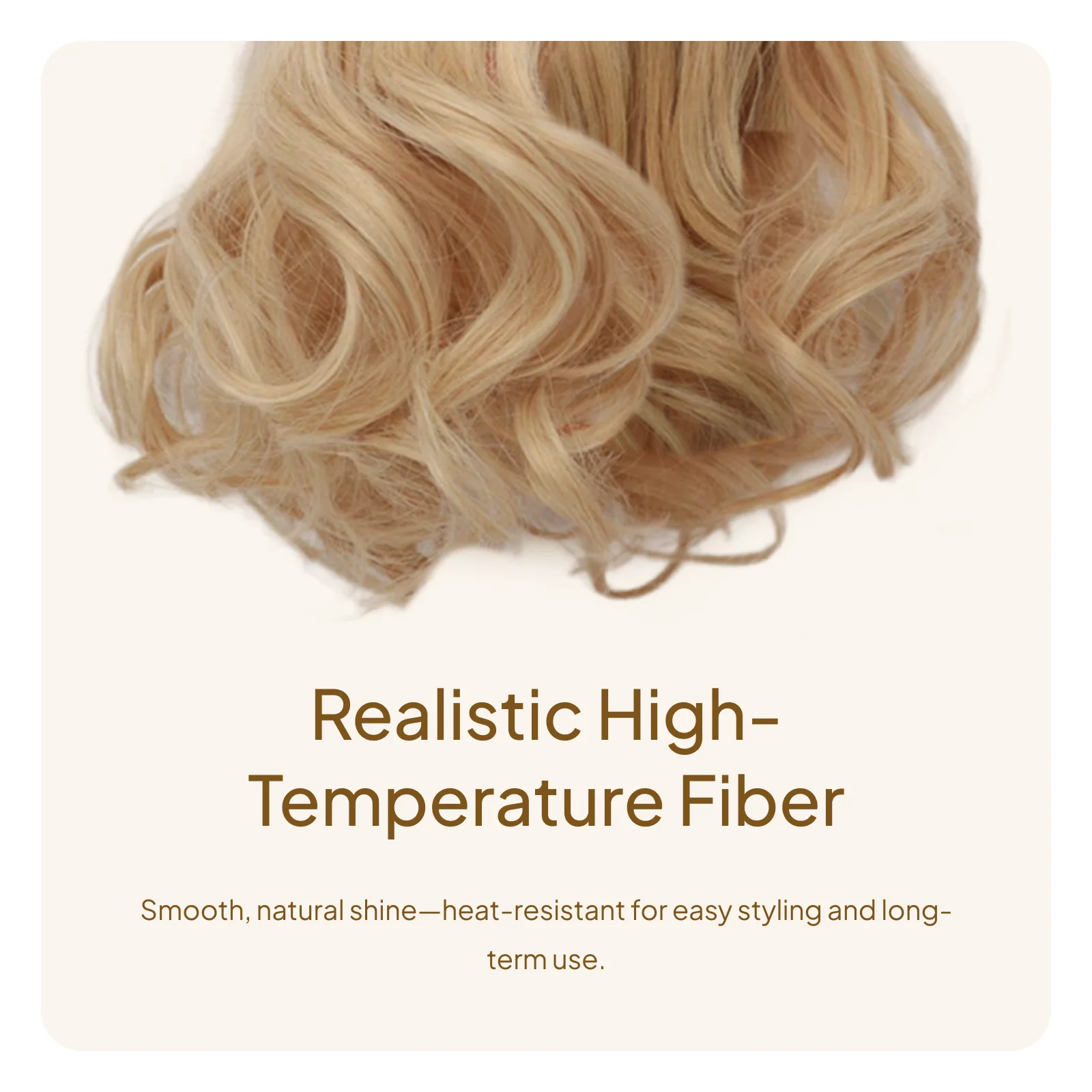 

BJD Doll Wig Wig Doll Replacement Curly Handmade High Temperature Silk