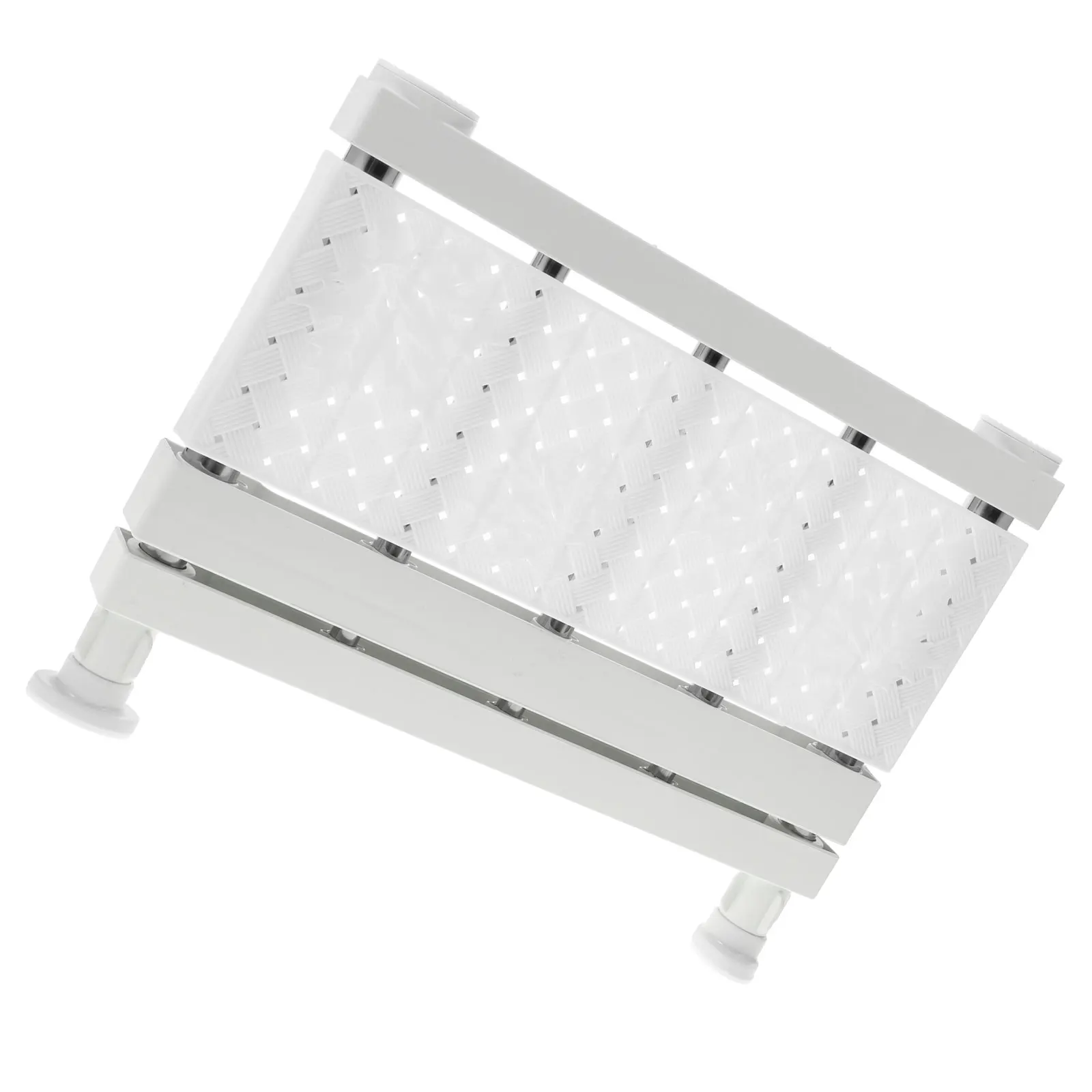 

Retractable Storage Rack Shelf Plastic Steel Closet ganizer Wardrobe Dividers White Adjustable Layers Extra Space Saving