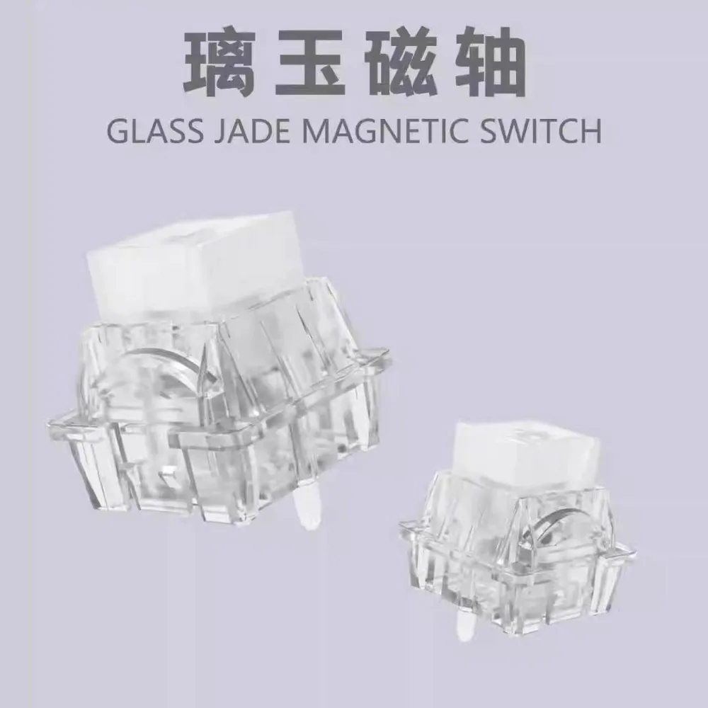Teclado Magnético HUANO Glass Jade com Switches Magnéticos de 33-45gf, Sensação Leve, Carcaça Integrada de PC de Alta Transparência RS/DKS/MT/SOCD