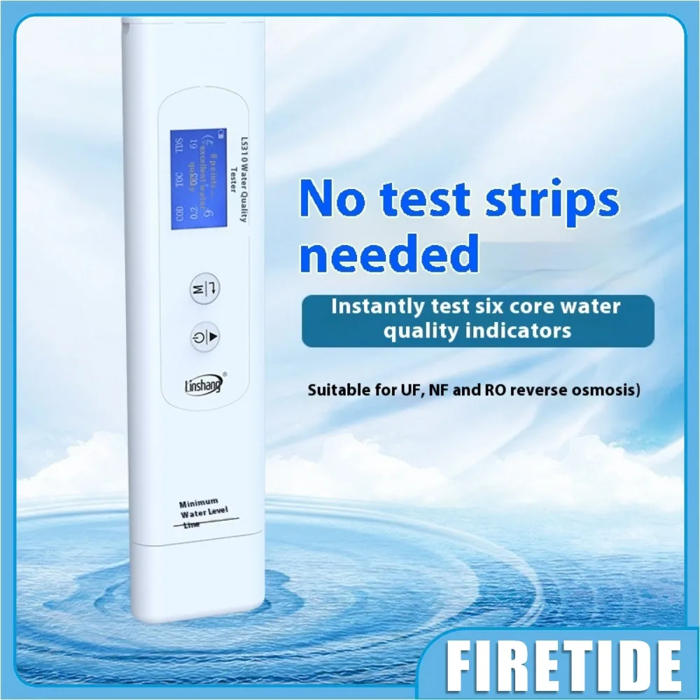 

Тестер качества воды EC/TDS/COD/UV275/TOC/Temp 6 в 1, анализатор с цветным экраном для водопровода, кран для гидропоники, лаборатории LS310