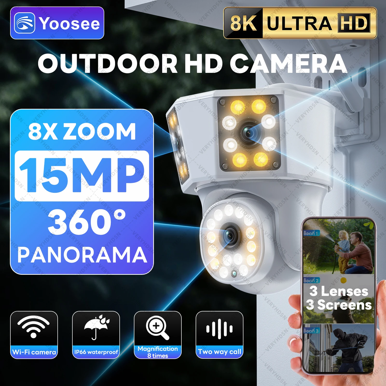 Three Lens Ptz Ip C… - image