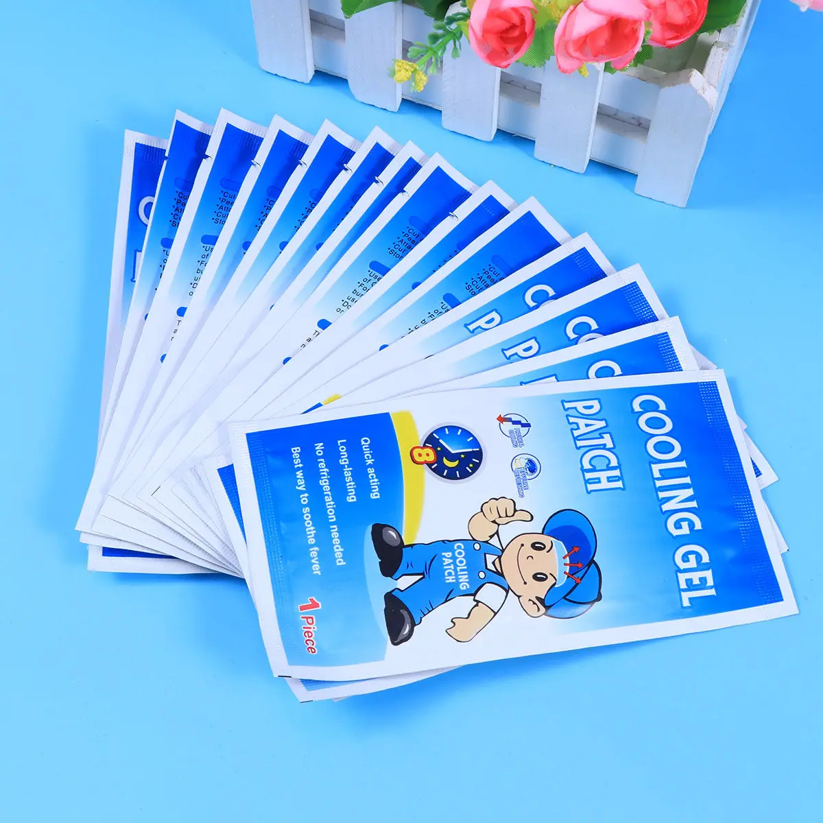 

14Pcs Cooling Forehead Strips Relieve Headache Toothache Pain Portable Easy Operated Fast Cooling Relief Drowsiness