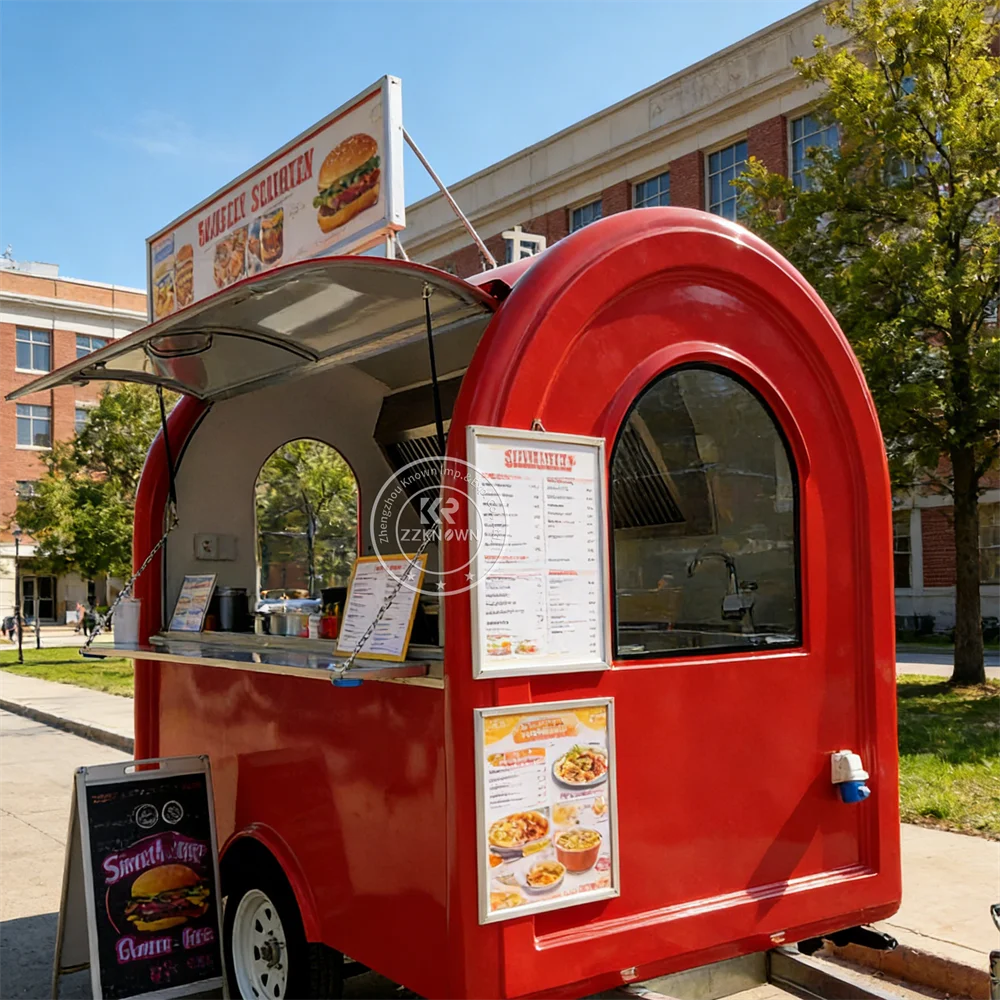 

Fully Equipped Mobile Food Trailer Concession Trailer Commercial Coffee Ice Cream Food Truck for Street Event Catering