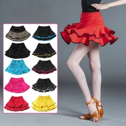 Children's Latin dance costume, half skirt performance costume, girl training performance, half body dance skirt