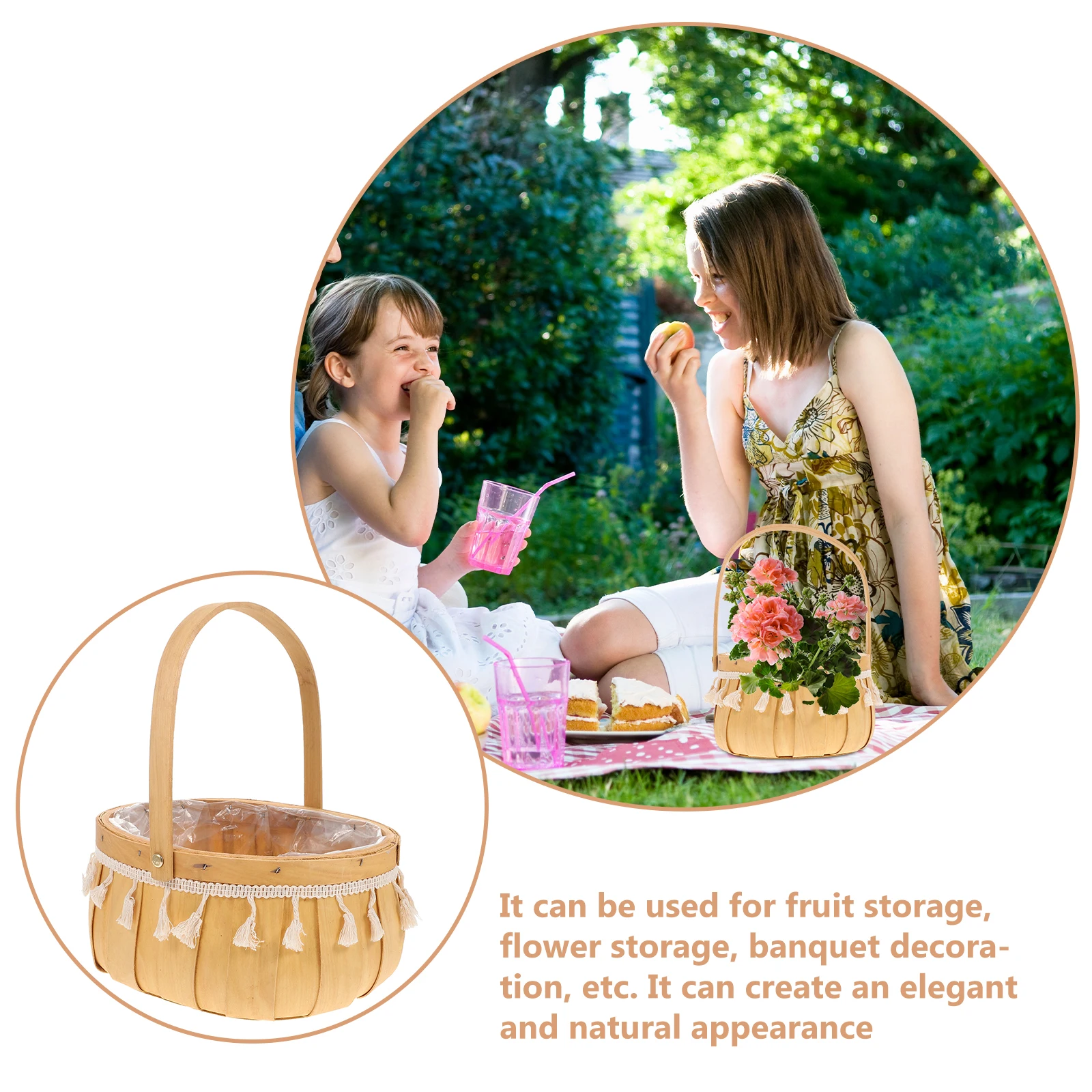 

1pc Storage Basket Large Capacity Portable Home Organizer Eco-Friendly Seagrass Container for Toiletries Books