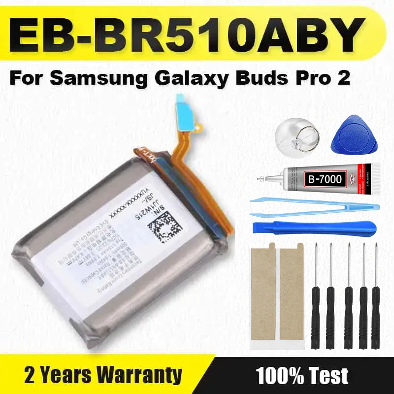 Brand-New 500mah EB-BR510ABY Replacement Battery For Samsung Galaxy Buds Pro 2 Bateria + Tools