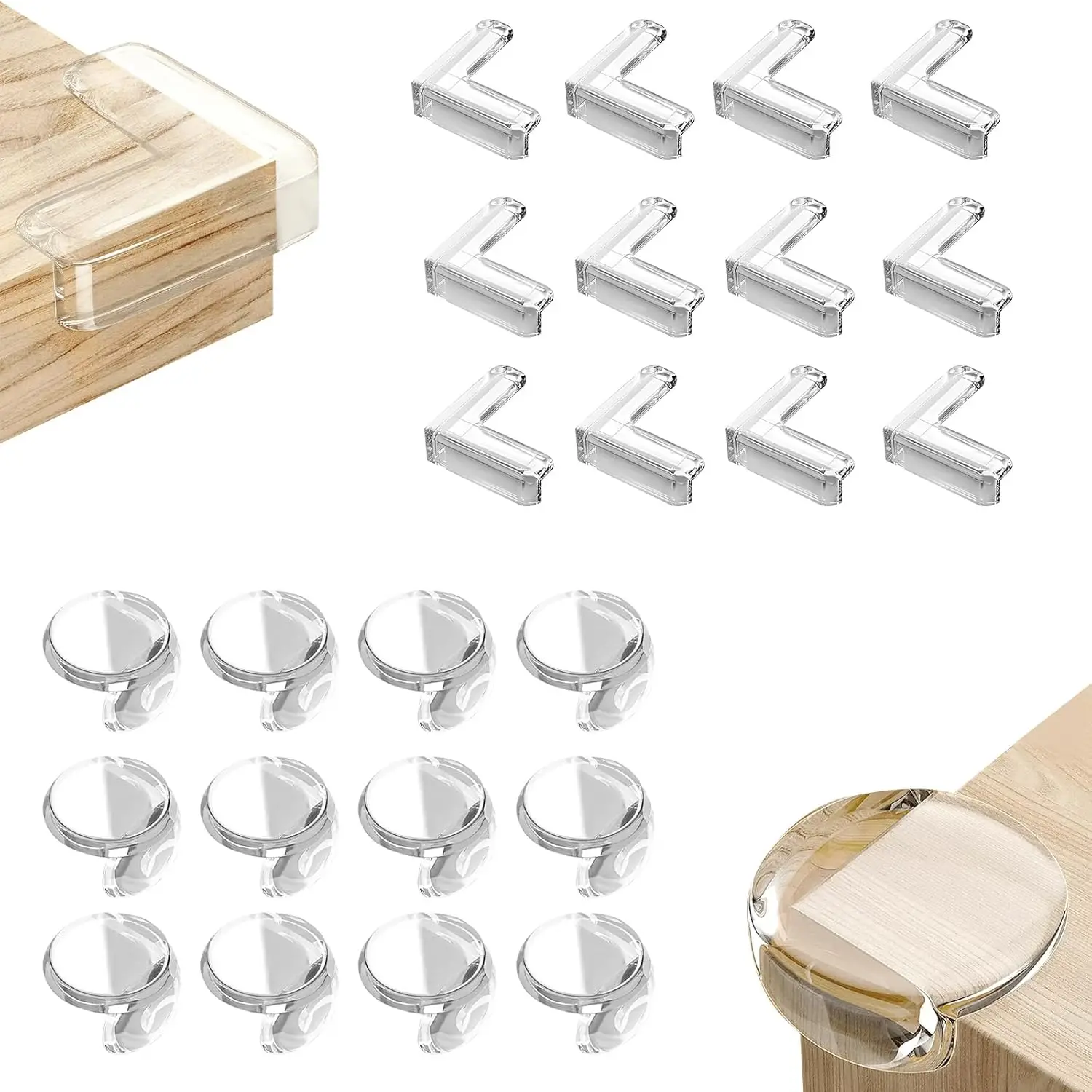 

24 шт., силиконовая защита для детской безопасности, защитная крышка для углов стола, защита электрической розетки, защита от столкновений для детей