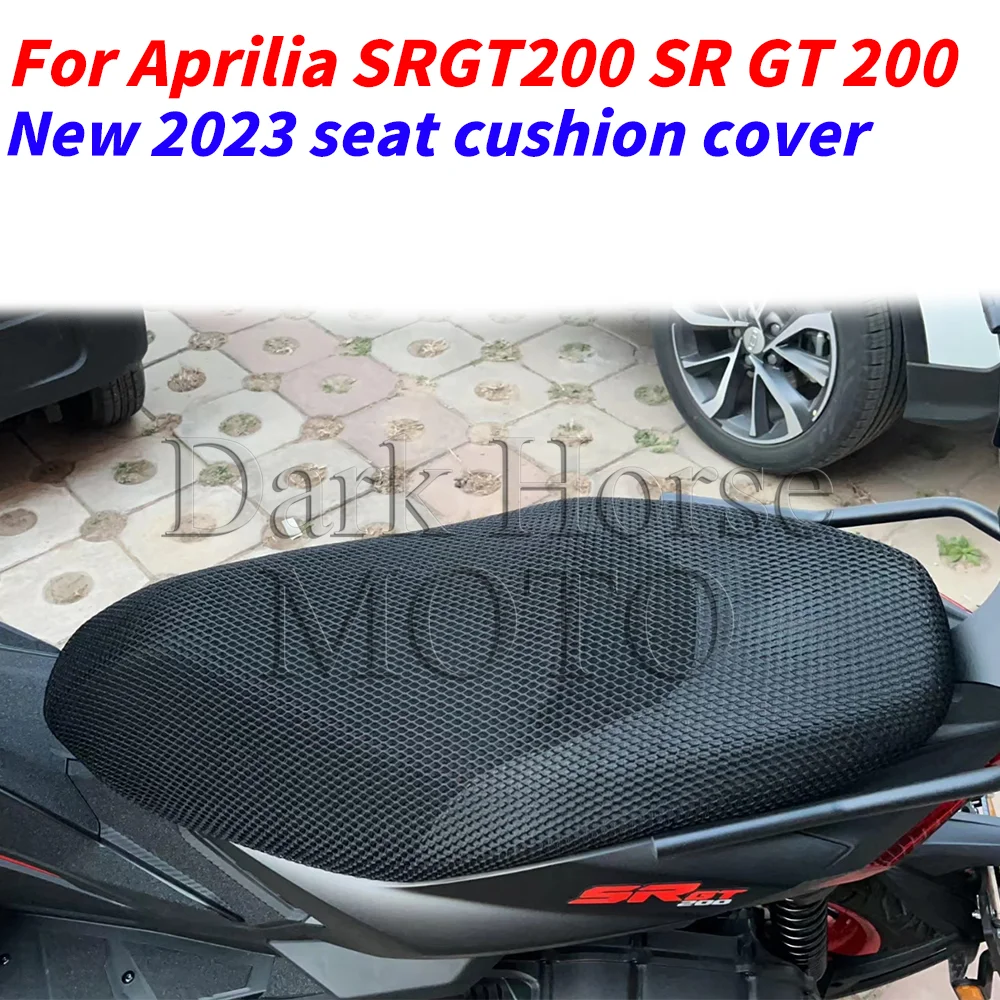 

For Aprilia SRGT200 SR GT 200 Motorcycle Seat Cushion Cover Mesh Honeycomb Sunscreen Anti-slip 3D Breathable Seat Cover