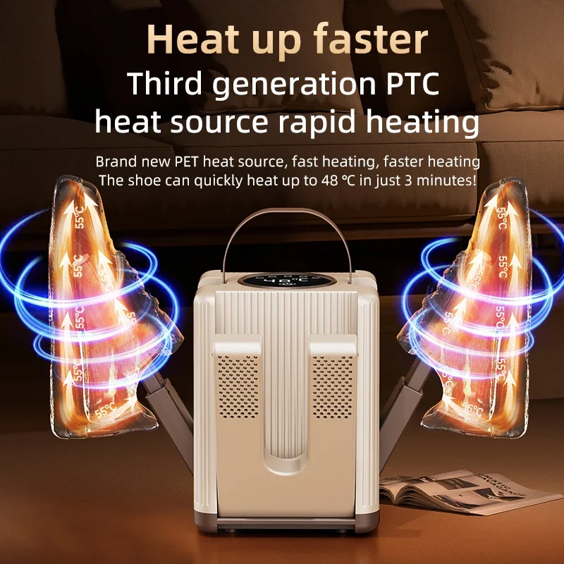 Electric Shoes Dryer 6 Arms Portable Foldable Telescopic Smart Heater Deodorizer Dehumidifier Shoe Drying Machine Foot Warmer
