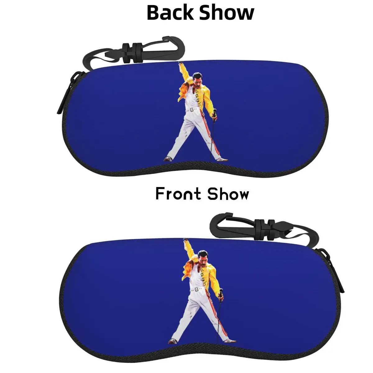

Freddie Mercury In Concert Shell Glasses Case Protective Sunglasses Box Women Men Soft Eyeglass Bag Pouch