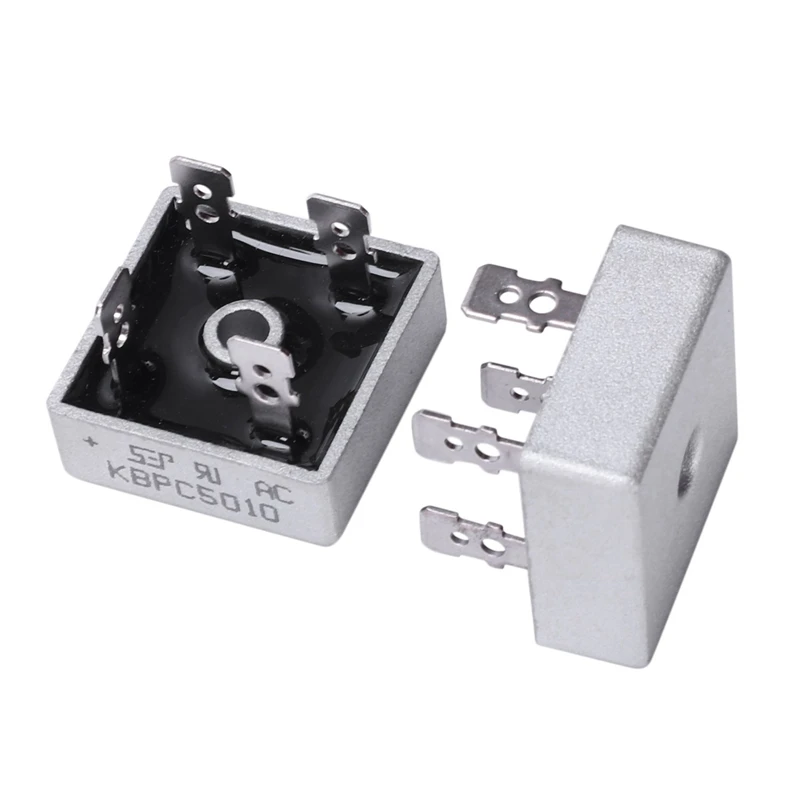 10 PCS 50A 1000V Metal Case Single Phases Diode Bridge Rectifier KBPC5010 With 8 Ports Poe Injector Poe Splitter