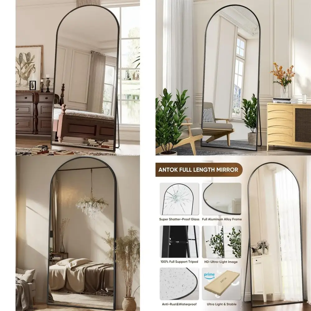 Extra grote staande full body spiegel, 71"x28" vrijstaande vloerspiegel voor slaapkamer, grote wandspiegel met standaard