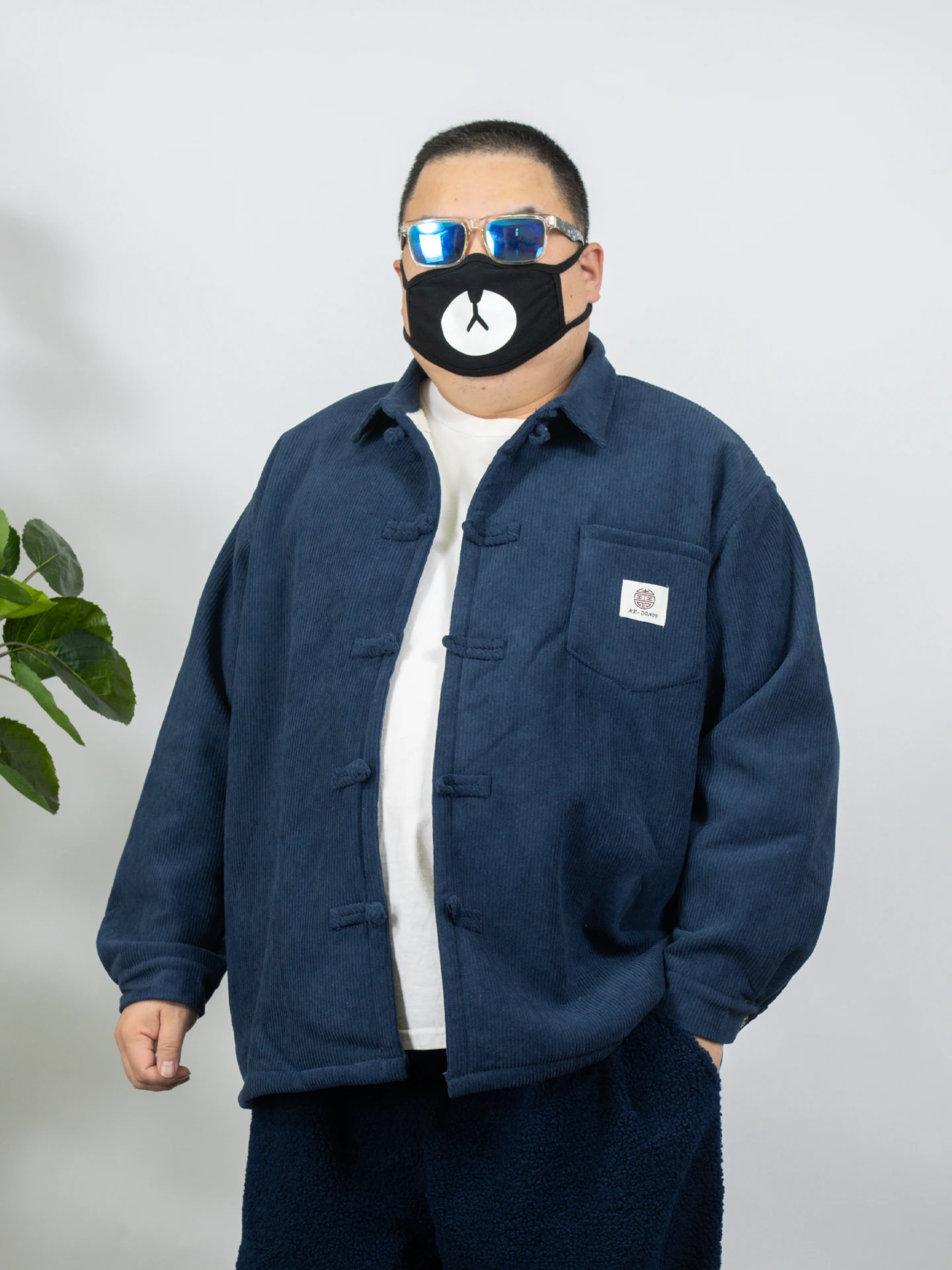 k-winter-thiened-loose-fce-pure-color-tang-costume-sle-men's-casual-irt-jaet-long-sve-regular-fit-single-button