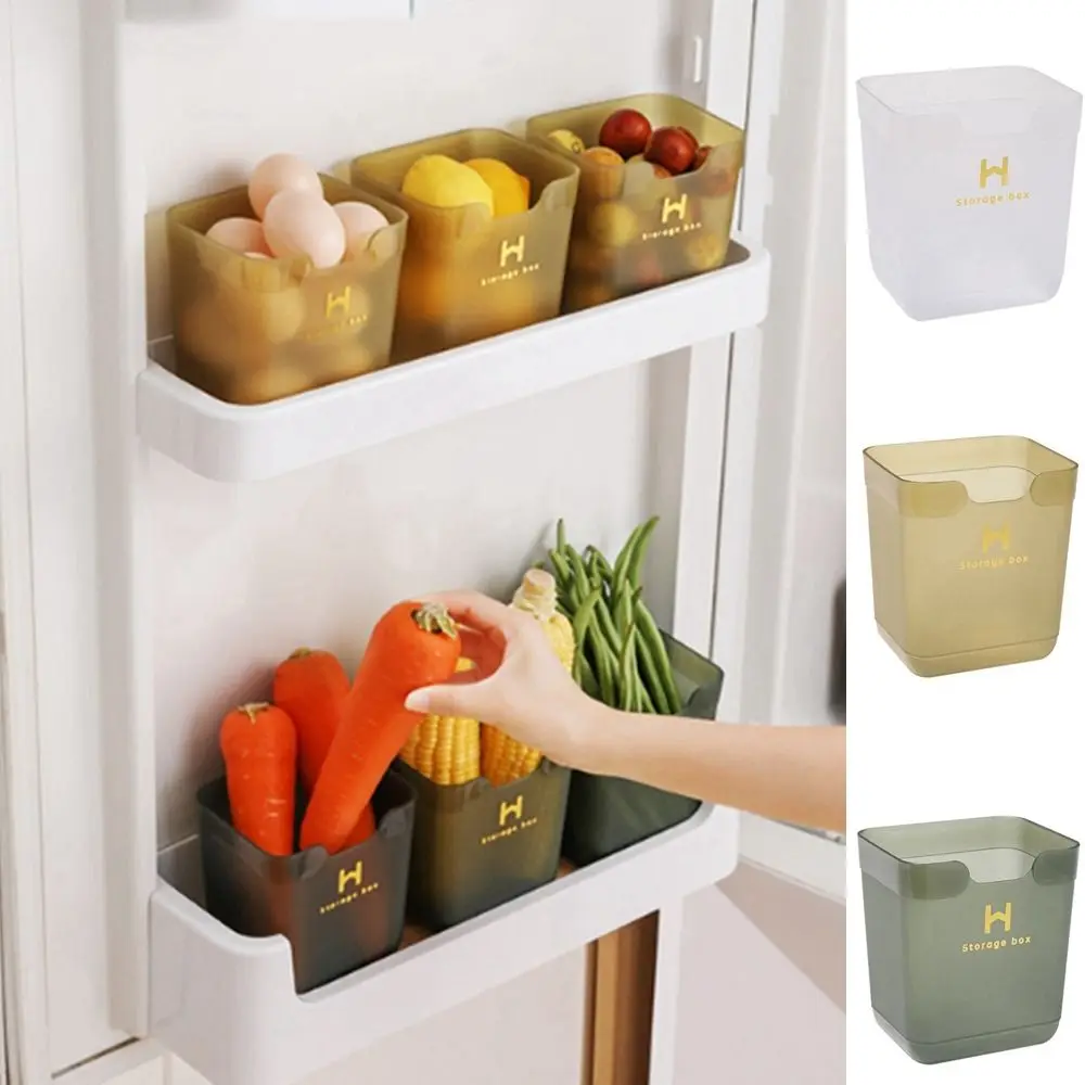 

Clear Refrigerator Side Door Organizer Versatile Plastic Space Saving Spice Food Case Non-slip Fridge Storage Box Home