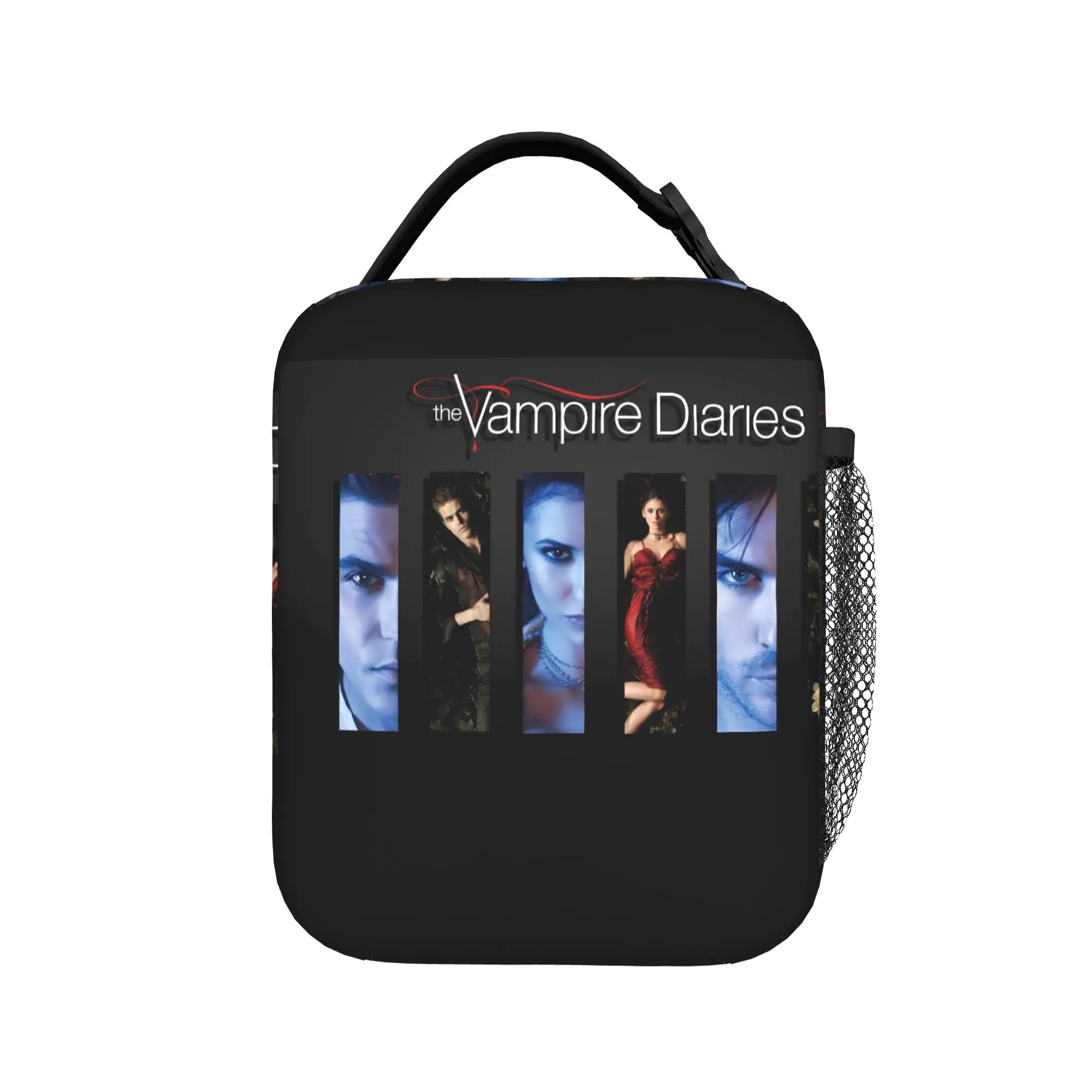 The Vampire Diaries Resuable Movie Lunch Bag Damon Salvatore Lunch Box For Child Picnic Cooler Bag Oxford Thermal Tote Handbags