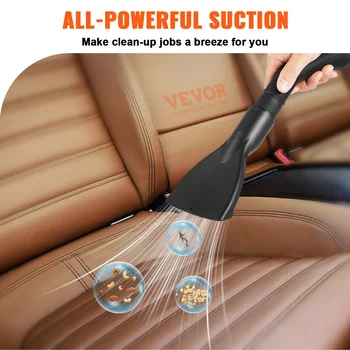 SucceBuy Wet Dry Vac 2.6 Gallon 2.5 Peak HP 3 in 1 Portable Shop Vacuum with Blowing Function  Attachment Storage for Floor 2