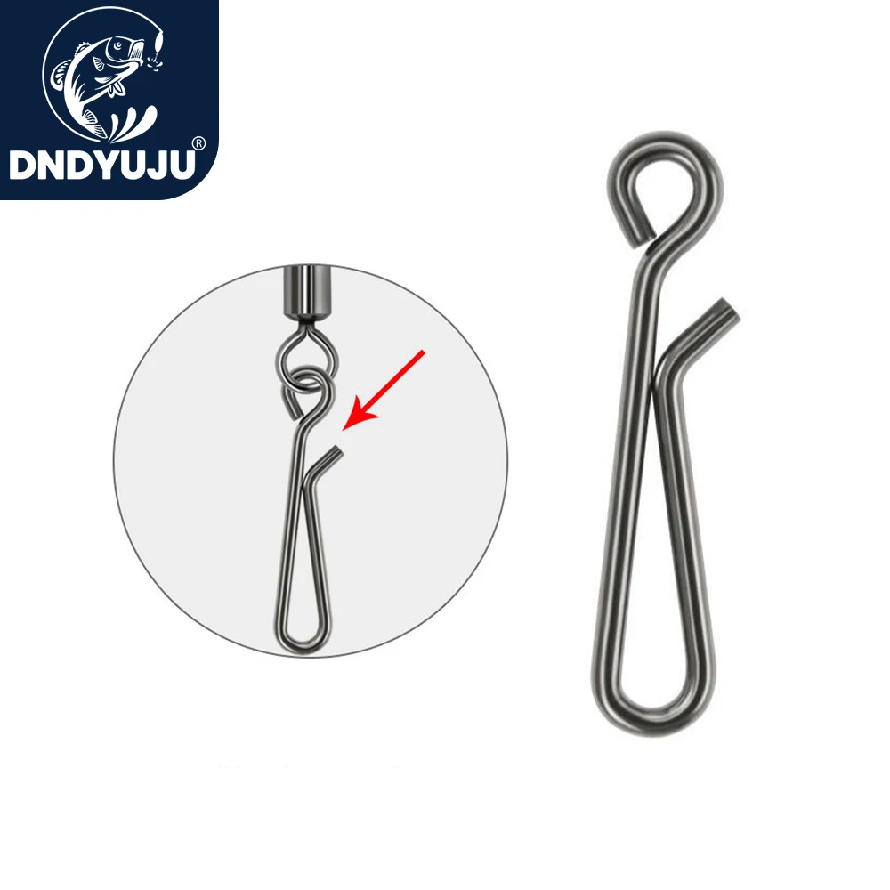 DNDYUJU 1000X Stainless Steel Fishing Hanging Snap Fishing Accessories Lure Connector Quick Snap Line Hook Fishing Swivels Tool