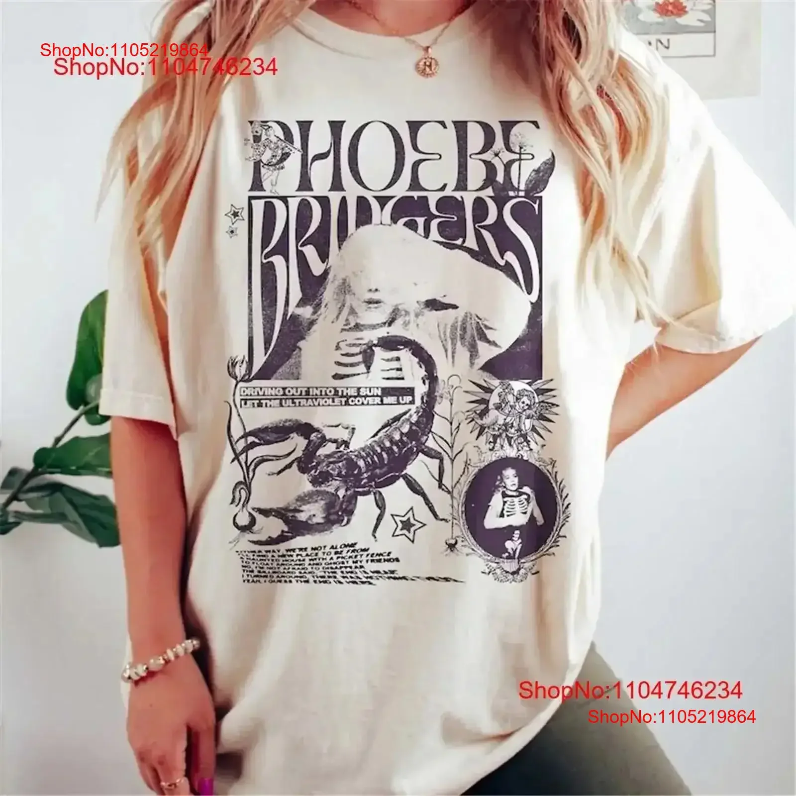 Phoebe Bridgers T Shirt Tour S 5XL VM5432 vintage Washed graphic Top For Everyday Wear homme Versatile Casual Stretched Stylish