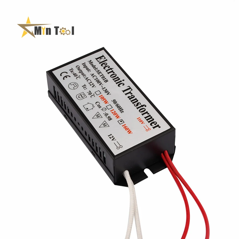 Sufficient Power Electronic Transformer For Halogen Lamp AC 110V To AC12V 60W/160W  Power Supply Accessories