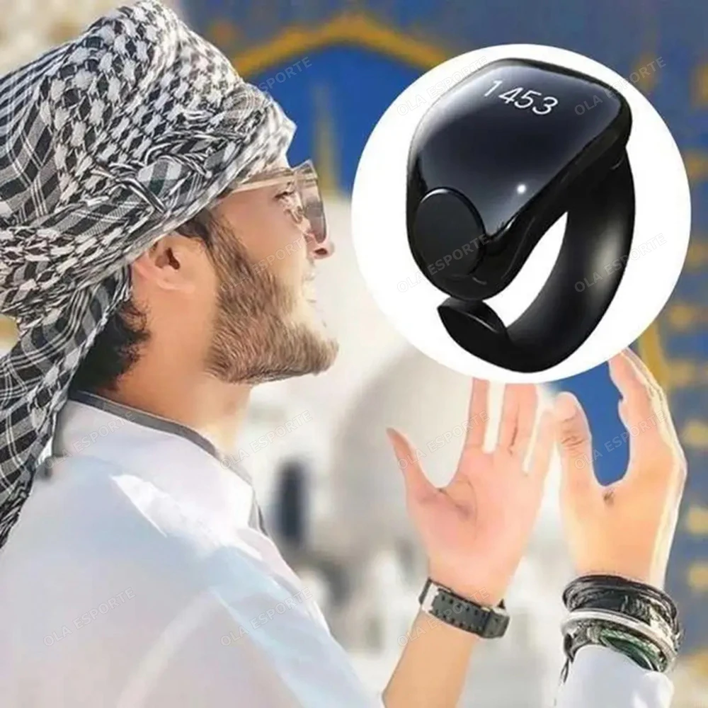 

Weslamic Smart Tasbeeh Zikr Ring Исламский цифровой счетчик для мусульман Хвала напоминание о молитве магнитная зарядка Водонепроницаемый