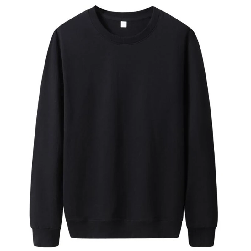 Herren Einfarbiges Rundhals-Sweatshirt Lässiger Langarm-Pullover Locker Sitzende Basic-Sweatshirts Männliche Alltagskleidung Streetwear-Oberteile – Detail 7