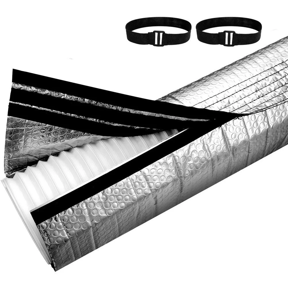 1 Pair Silver Aluminum Foil Insulation Sleeve For 5-5.9 Inch Portable Air Conditioner Hose AC Cooling Cover Accessories