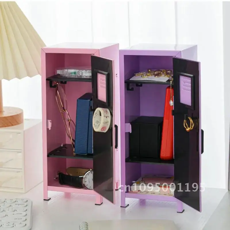 Iron Cabinet Box Dormitory Storage Cosmetics Paper Money Keys and Desktop Items Small Storage Cards Bank Locker Other Mini