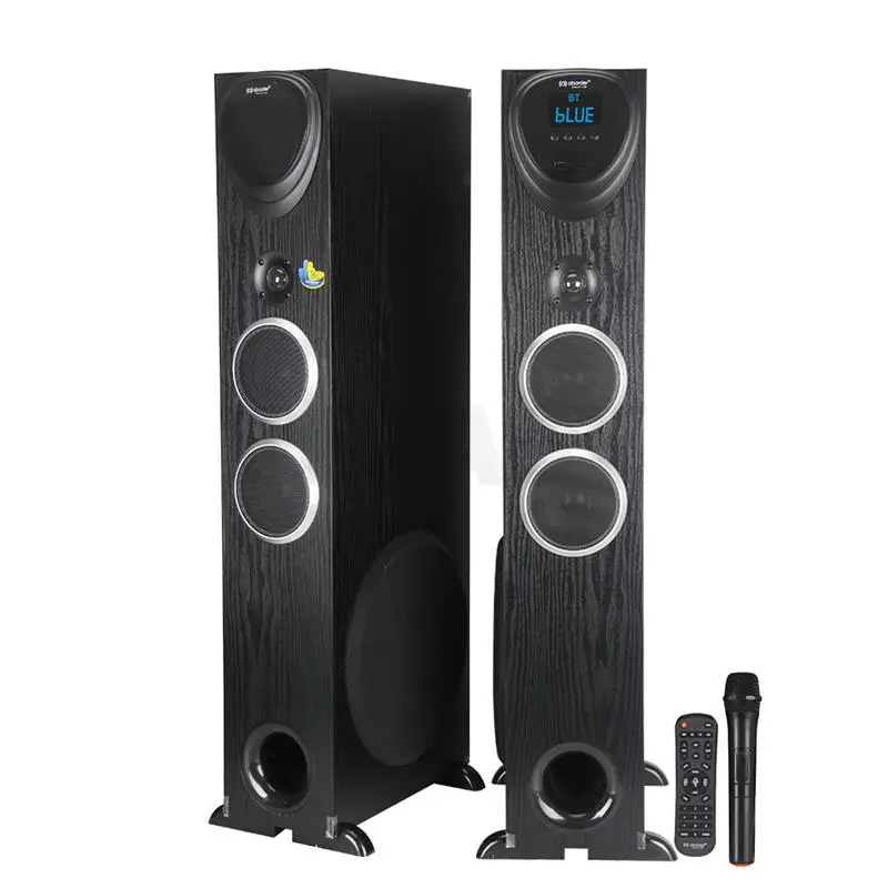 A Pair 10 Inch High-power Floor-standing Three-way Speaker 2.1 With Dual Bass Home Theater Hifi Bluetooth Active Speaker 200W