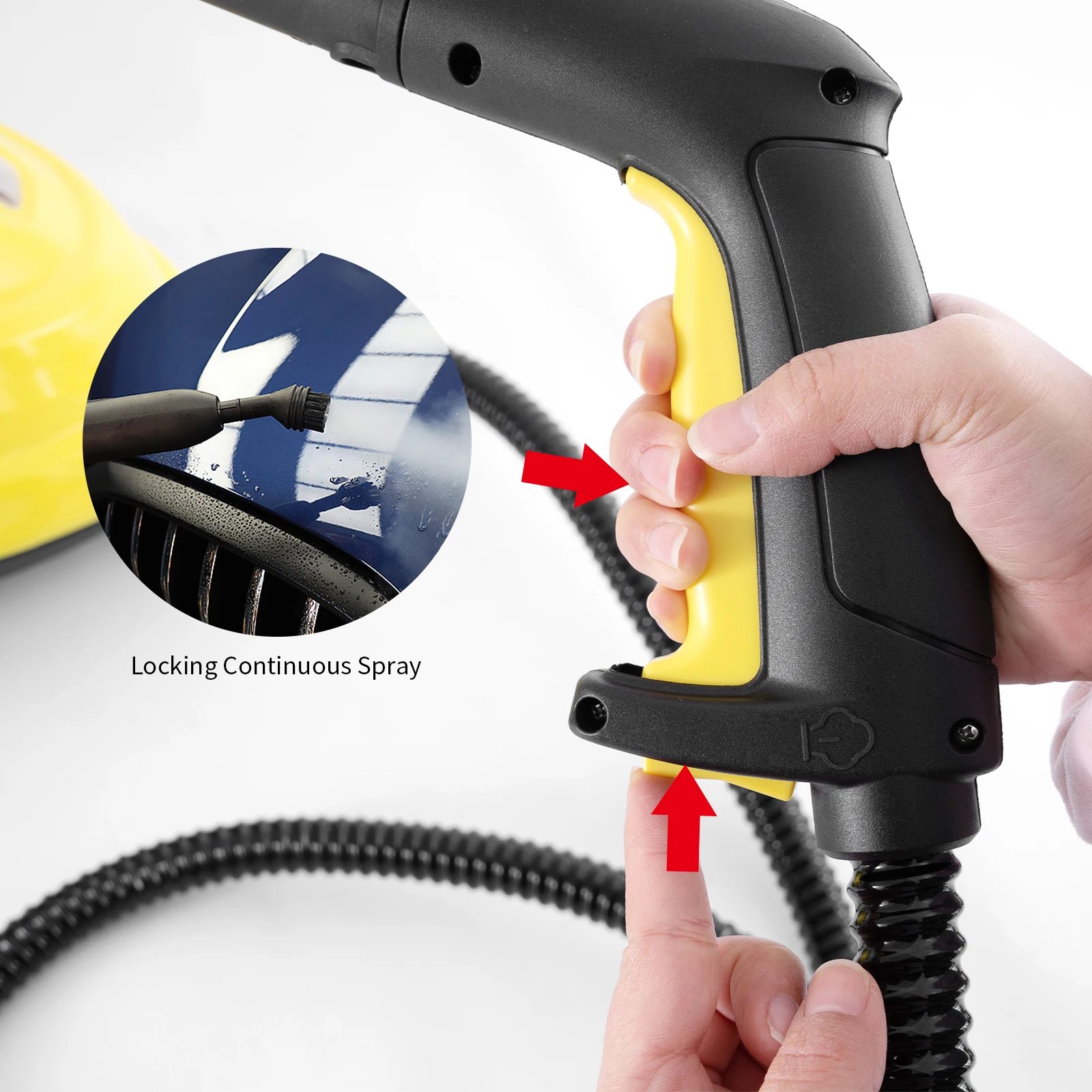 Macchina multifunzionale per la pulizia a vapore a pressione ad alta temperatura Strumento di installazione PPF Macchina a vapore per autolavaggio Vaporiera domestica