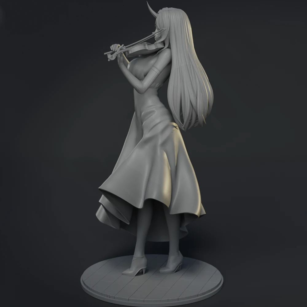 1/24 Belle violino bella ragazza modello in resina figura giocattolo artigianale smontato in miniatura riduzione statua non verniciata kit