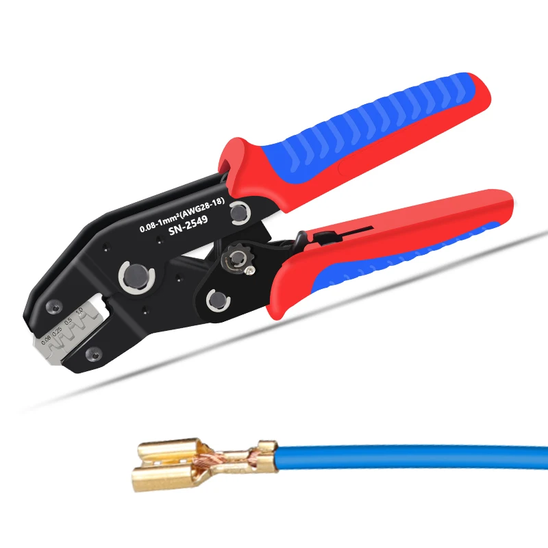 European style crimping pliers SN-2549, manual crimping tool crimping range (. 08-0.5/0.25/0.5/1.0mm) ²) WG28-18 clamping tool image 2