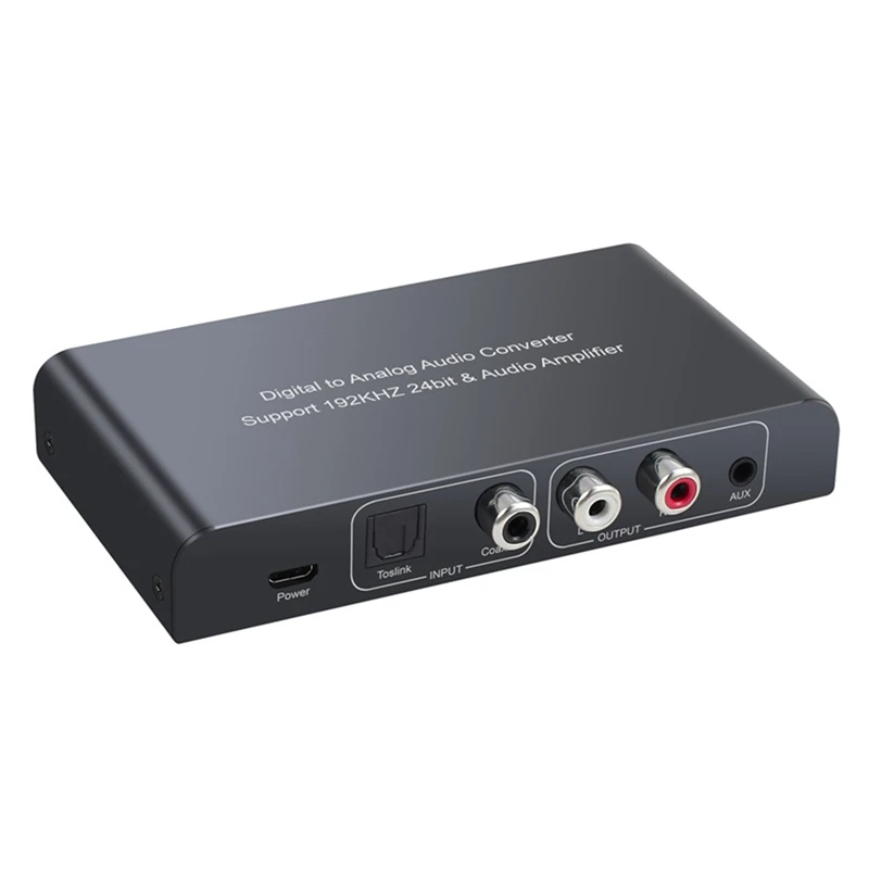 DT51 Digital to Analog Audio Converter DAC with IR Remote Volume Control Coaxial Optical Toslink to RCA 3.5mm