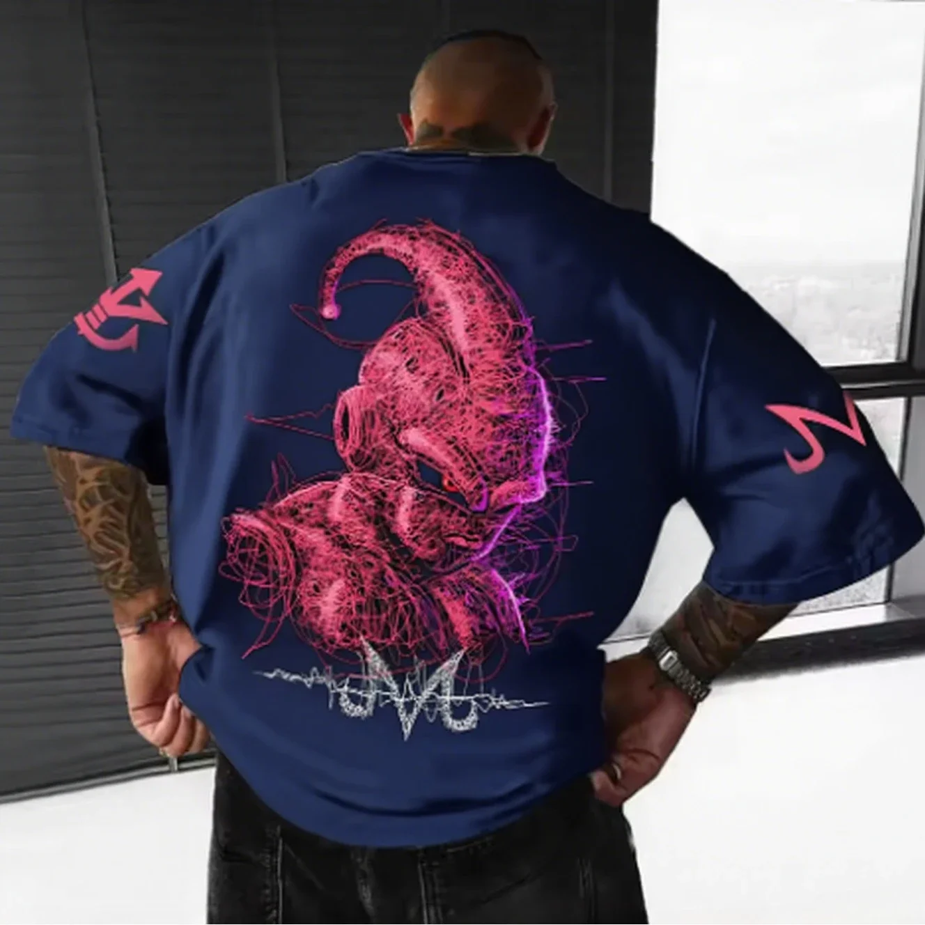 2026 Dragon Ball Majin Buu Men's Graphic T-shirt Summer Casual Oversized Short Sleeve Tee Streetwear Anime Cosplay Y2k Clothes