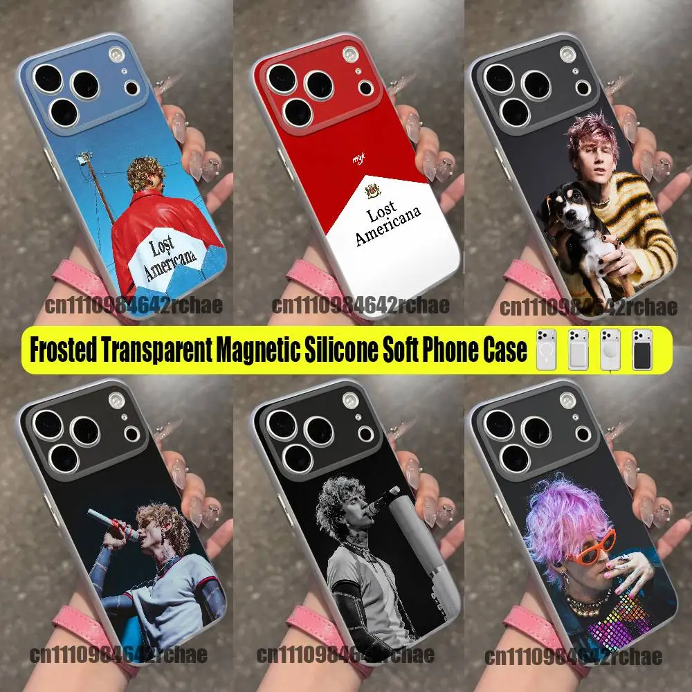 For MGK Lost Americana Phone Case For iPhone 15 17 12 14 13 16 11 E Max Plus Air Pro Mini For Magsafe Magnetic Clear