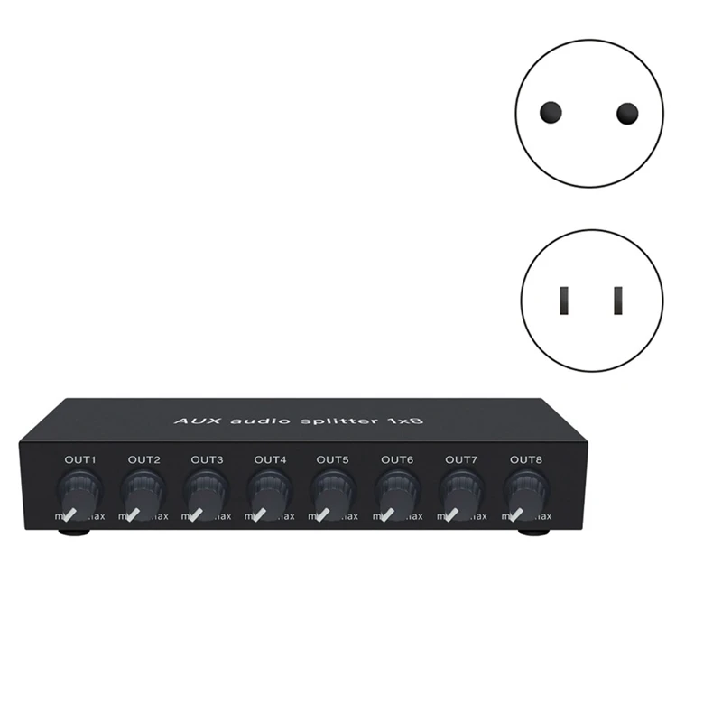 AUX Audio Splitter หูฟังหลาย Audio Splitter เครื่องขยายเสียงสเตอริโอ Amp อะแดปเตอร์หูฟัง Splitter 1X8