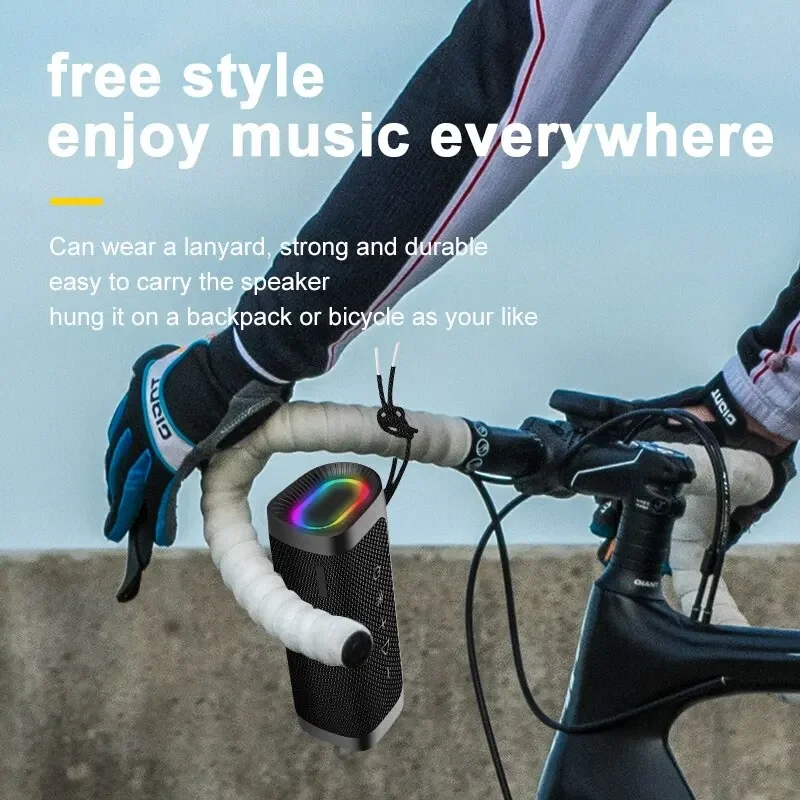 New Wireless Bluetooth EBS-607 10W 1800mah RGB Speaker with LED Light Powerful Bass Boom Music Box