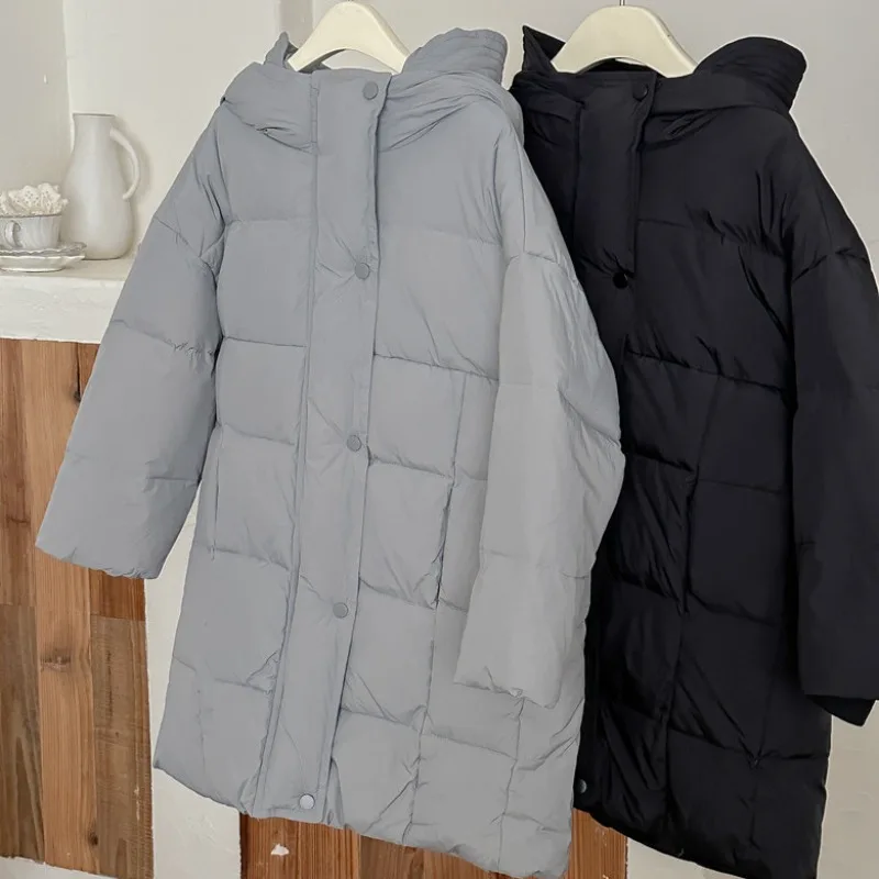 Children's White Duck Down Jacket Thick Warm Long Outerwear for Boys Girls Parkas 2024 Winter New Casual Teenage Kids Coats